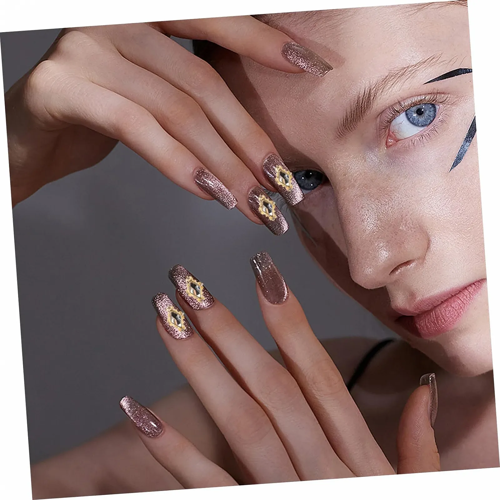 Прикраса для нігтів minkissy 120 шт у формі серця, стрази для манікюру для натуральних та штучних нігтів, прості у використанні, фото №3