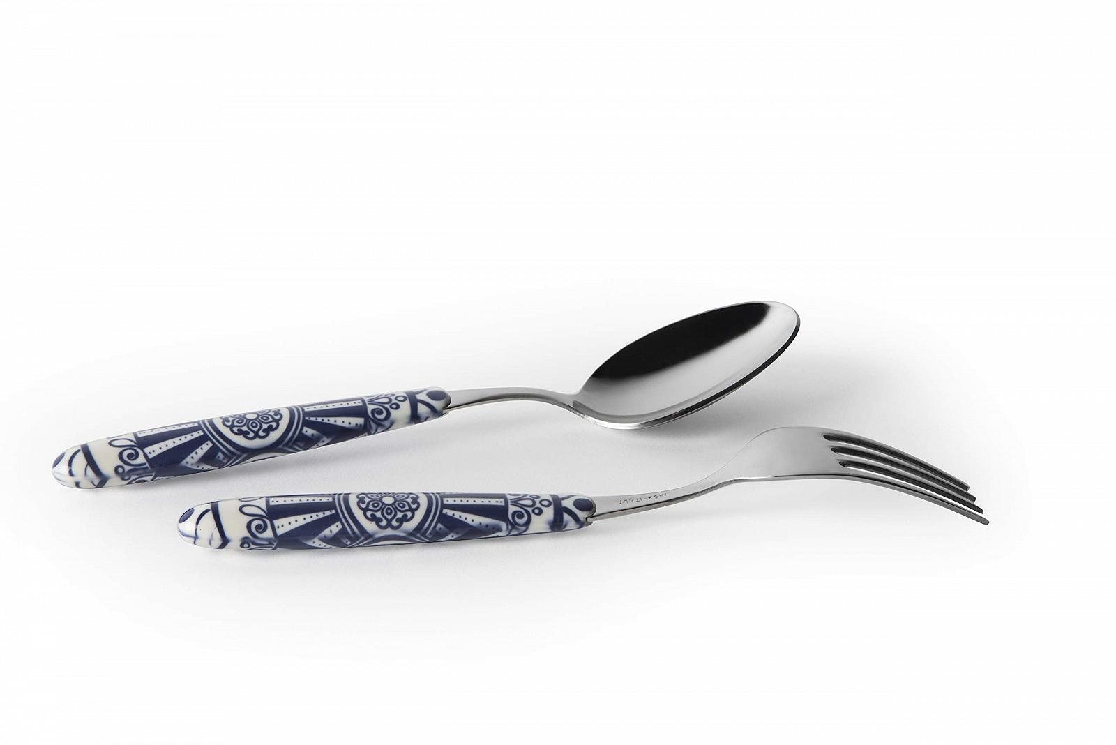 Набір столових приборів Excelsa Boheme Blue, 24 предмети, нержавіюча сталь, пластикова ручка, фото №4 Набір столових приборів Excelsa Boheme Blue, 24 предмети, нержавіюча сталь, пластикова ручка, фото №4