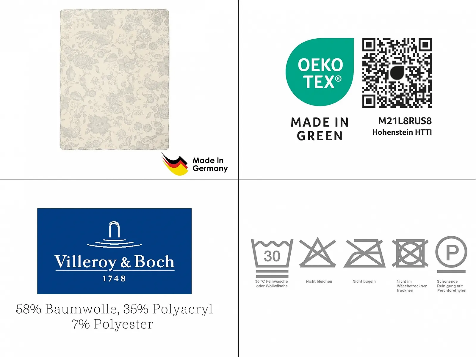 Покривало Villeroy & Boch Paradiso Light 150 x 200 см, фото №3