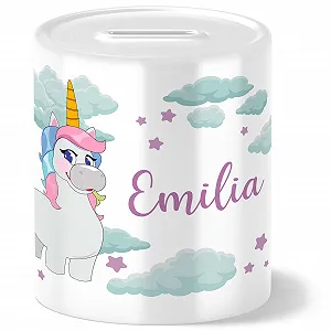 Скарбничка OWLBOOK Єдиноріг Кераміка з гумовою пробкою - Фото 1