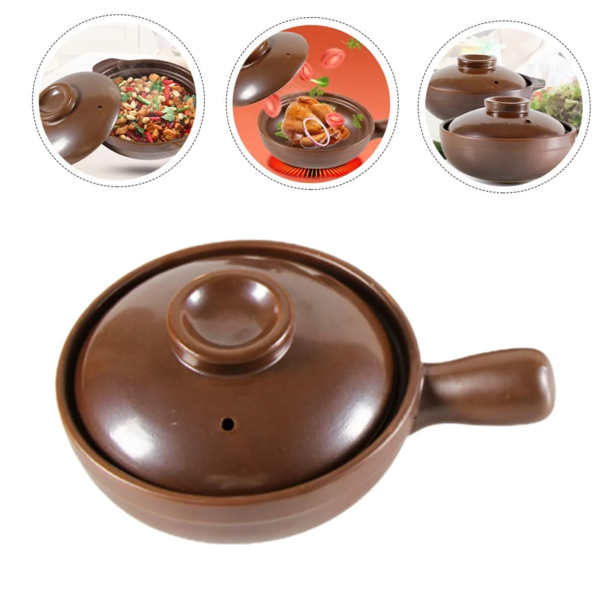 Ковш-кокот керамічний Термостійкий з бічною ручкою, фото №9