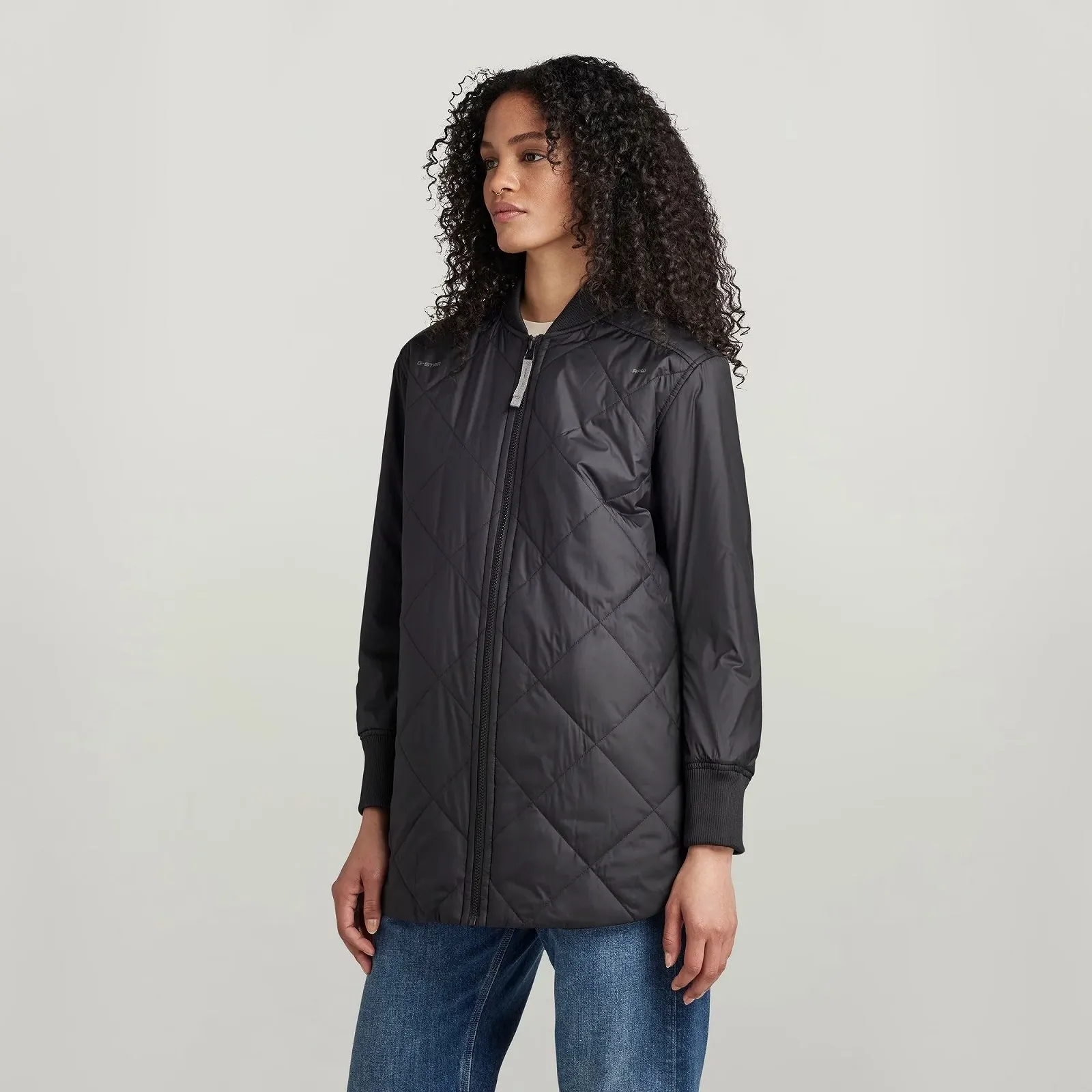 Жіноча куртка G‑Star Padded Bomber Collar Dark Black - L, фото №2