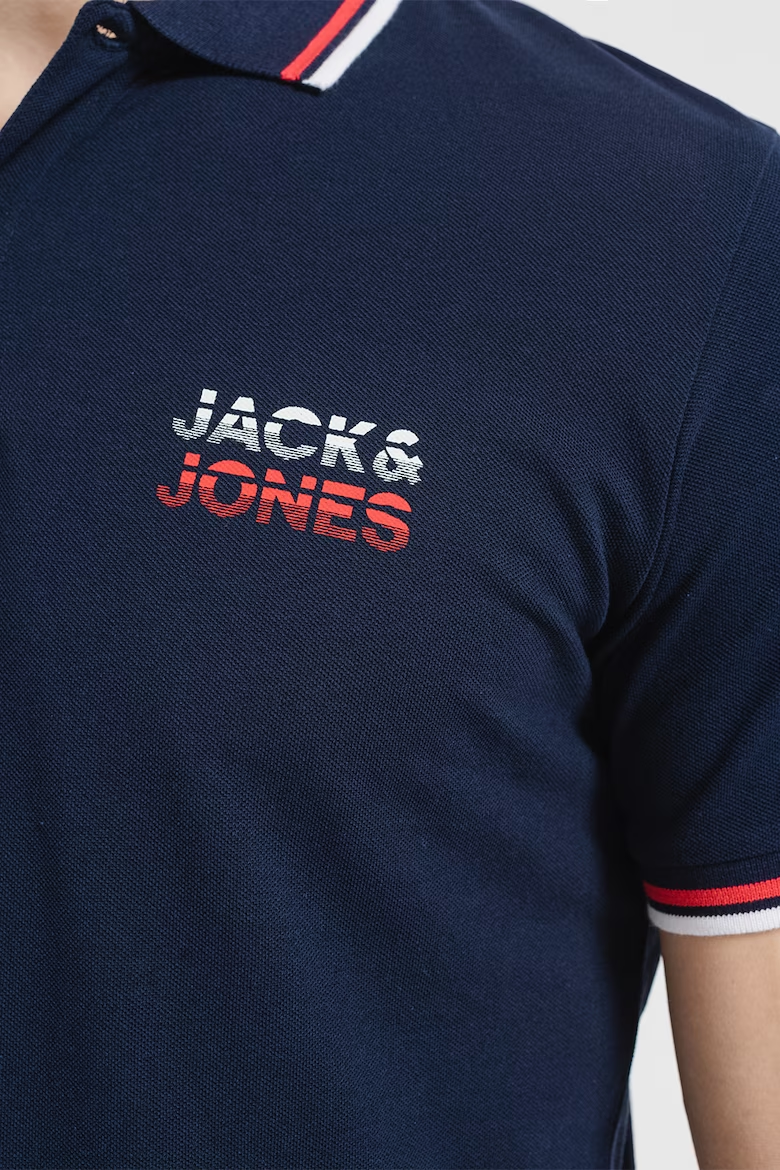 Поло Jack&Jones JJATLAS POLO SS 12221012 Темно-синій L, фото №4