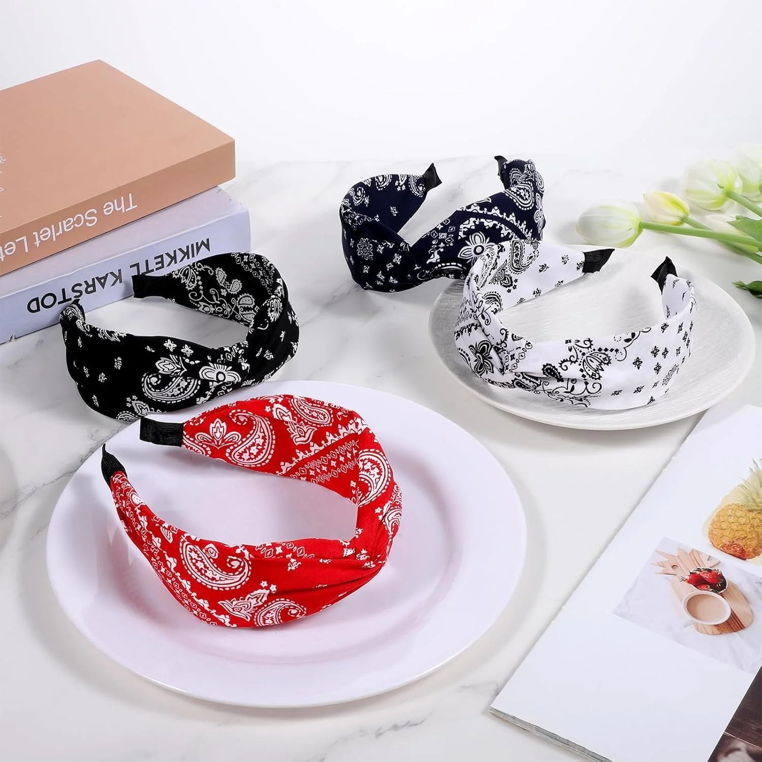 Обруч на голову Набір з 4 широких, фото №4