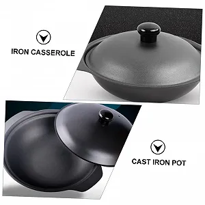 Кастрюля-жаровня Cast Iron Малая чугунная с крышкой Желтая synthetic.ua - Фото 1