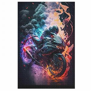 Пазл дерев'яний Мотоцикл 1000 деталей 78 x 53 cm від 12 років - Фото 1