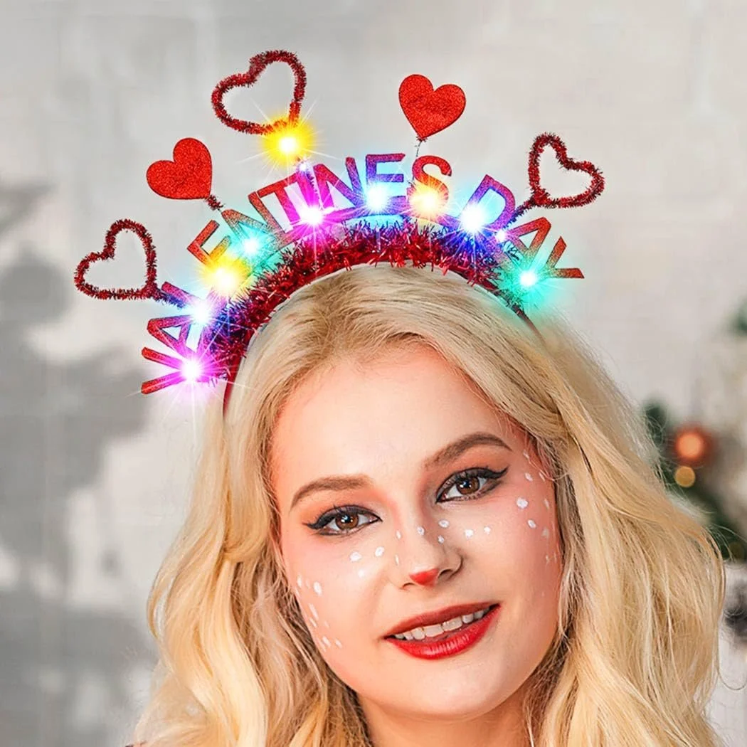 Обруч для волос со светодиодами Сердце, фото №3