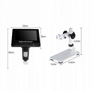 Цифровой микроскоп Rosfix DM4-Z04008 4,3" LCD, увеличение 50–1000X, 720P HD, 8 LED, USB, MicroSD synthetic.ua - Фото 1