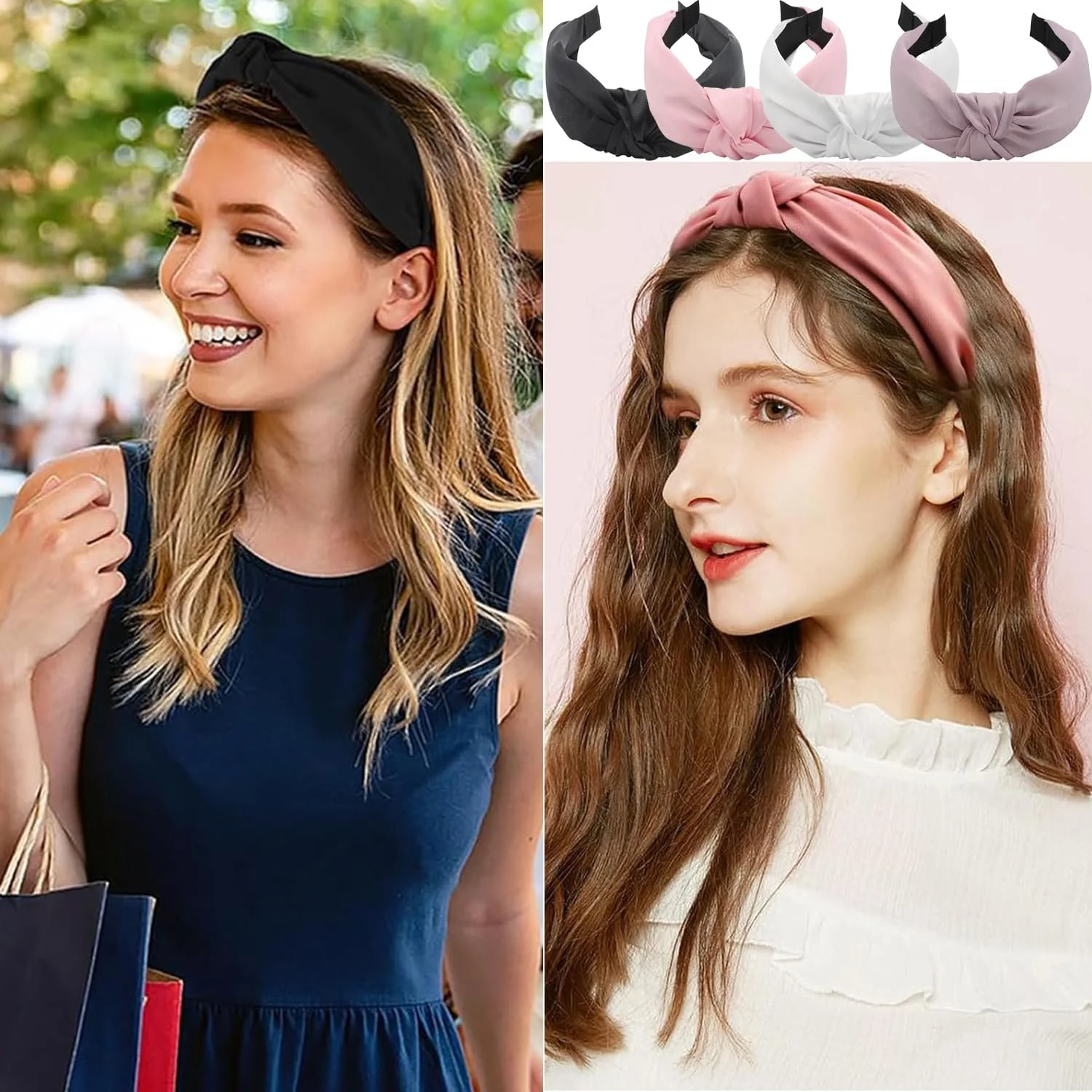 Обруч Knotted Alice для жінок і дівчат, набір 4 шт, фото №6