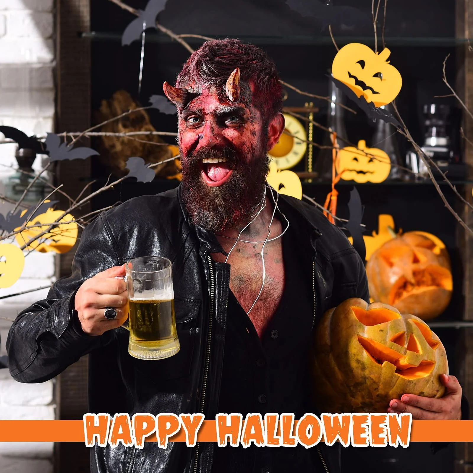 Наклейка на стіну 24 штуки 3D Bat Stickers Хелловін 4 розміри Чорна, фото №7