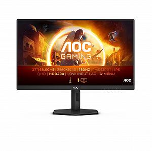 Монітор AOC Gaming Q27G4X 27 дюйм QHD 180 Гц 1 мс FreeSync Prem G-Sync Comp HDR400 (2560 x 1420 HDMI 2.0 DisplayPort 1.4) Чорний synthetic.ua - Фото 1