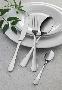 Ложка столовая HENDI 6 шт, полированная вручную, стильный глянцевый дизайн, 205 мм, нержавеющая сталь 18/0 synthetic.ua - Фото 1