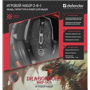 Комп'ютерна мишка Defender DragonBorn MHP-003 kit mouse mouse pad headset 52003 synthetic.ua - Фото 1