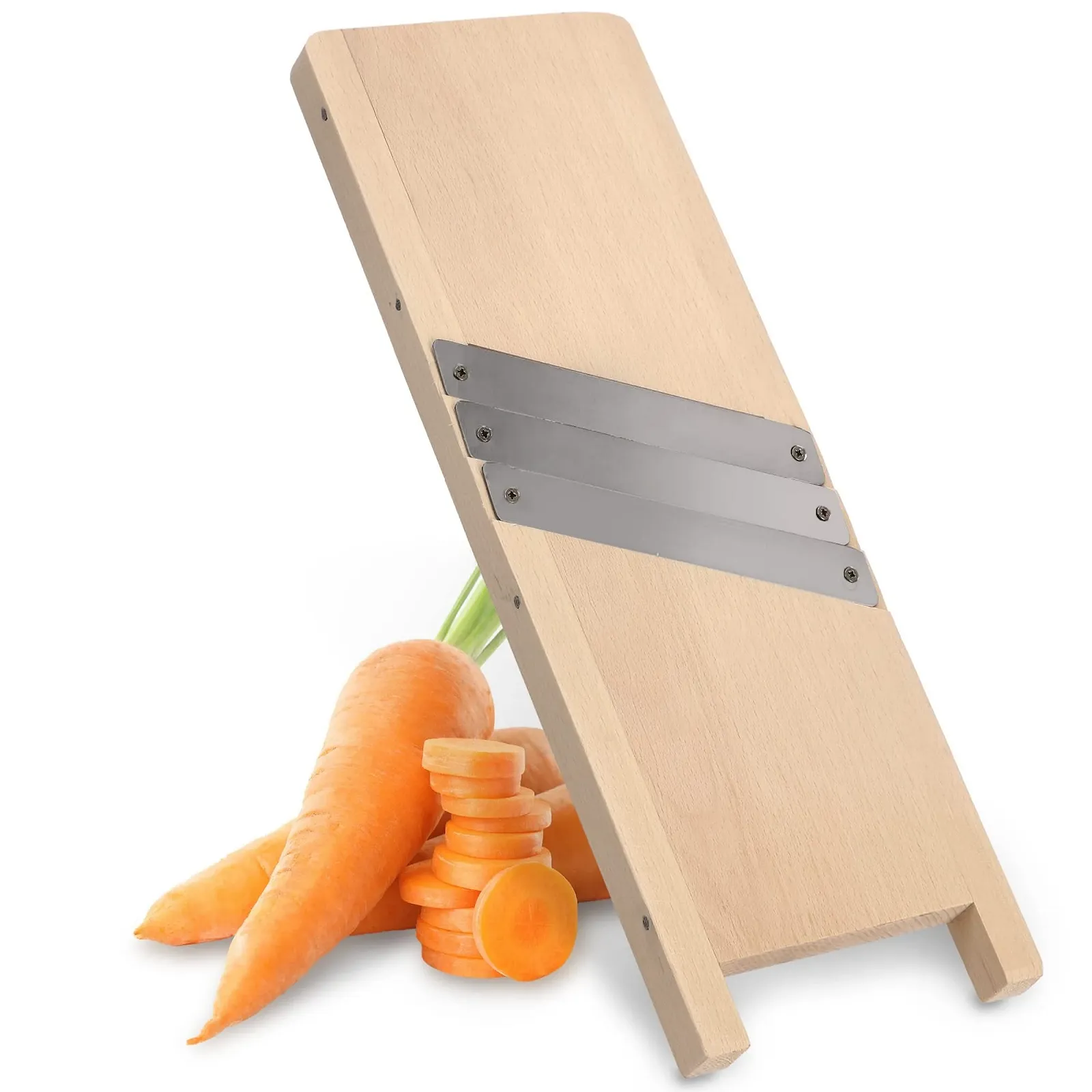 Ручний слайсер KADAX Дерев'яний для капусти, овочів з гострими лезами з нержавіючої сталі, фото №1