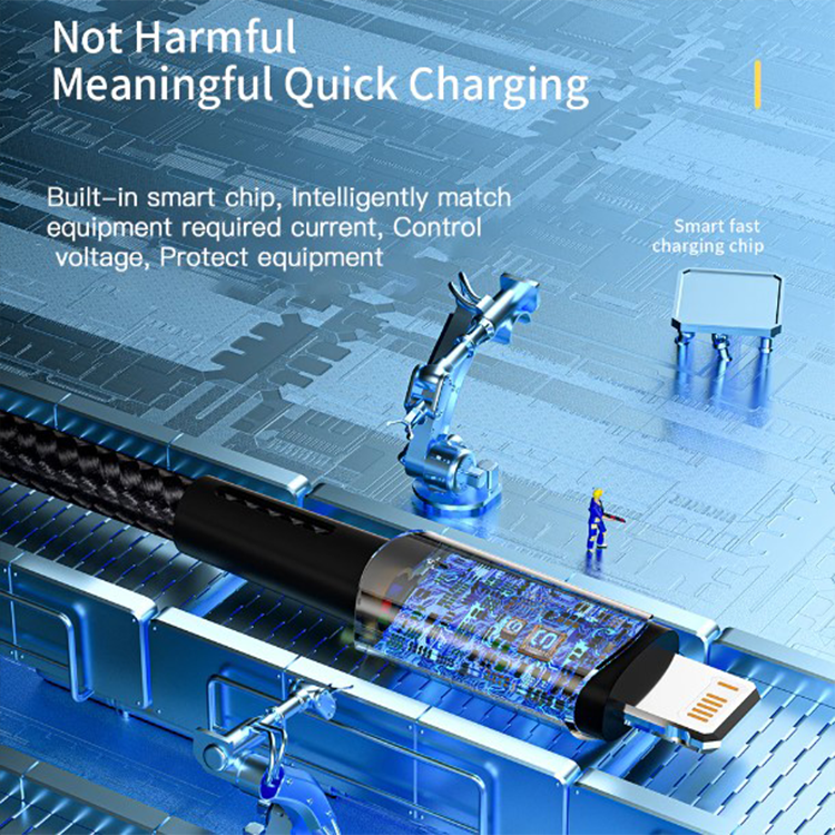 Зарядный кабель ESSAGER Sunset черный USB Type-C to Lightning 1метр 20W, фото №8