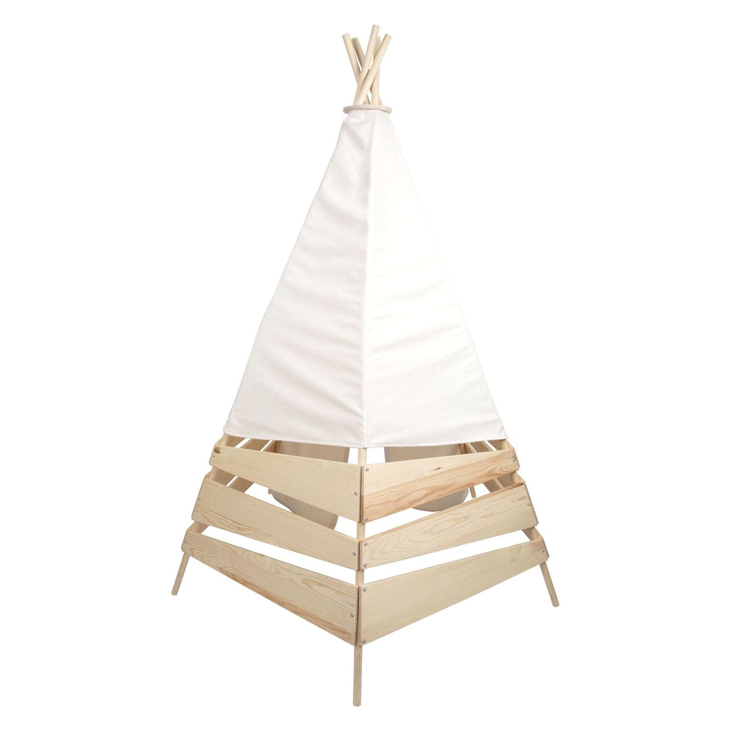 Палатка Типи small foot Outdoor из дерева и ткани, просторная игровая палатка для сада, для детей от 2 лет, 12405, фото №5