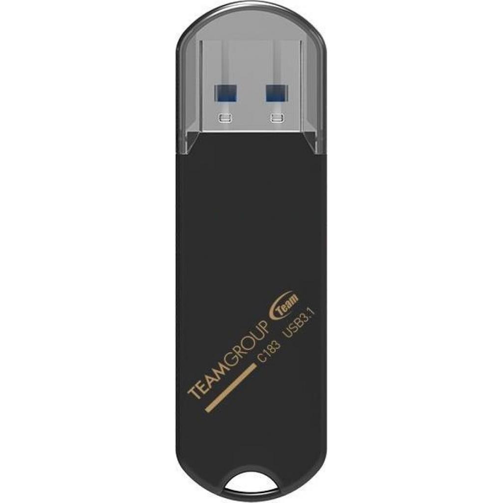 USB флеш-накопичувач Team 64gb C183 Black USB 3.1 TC183364GB01, фото №1