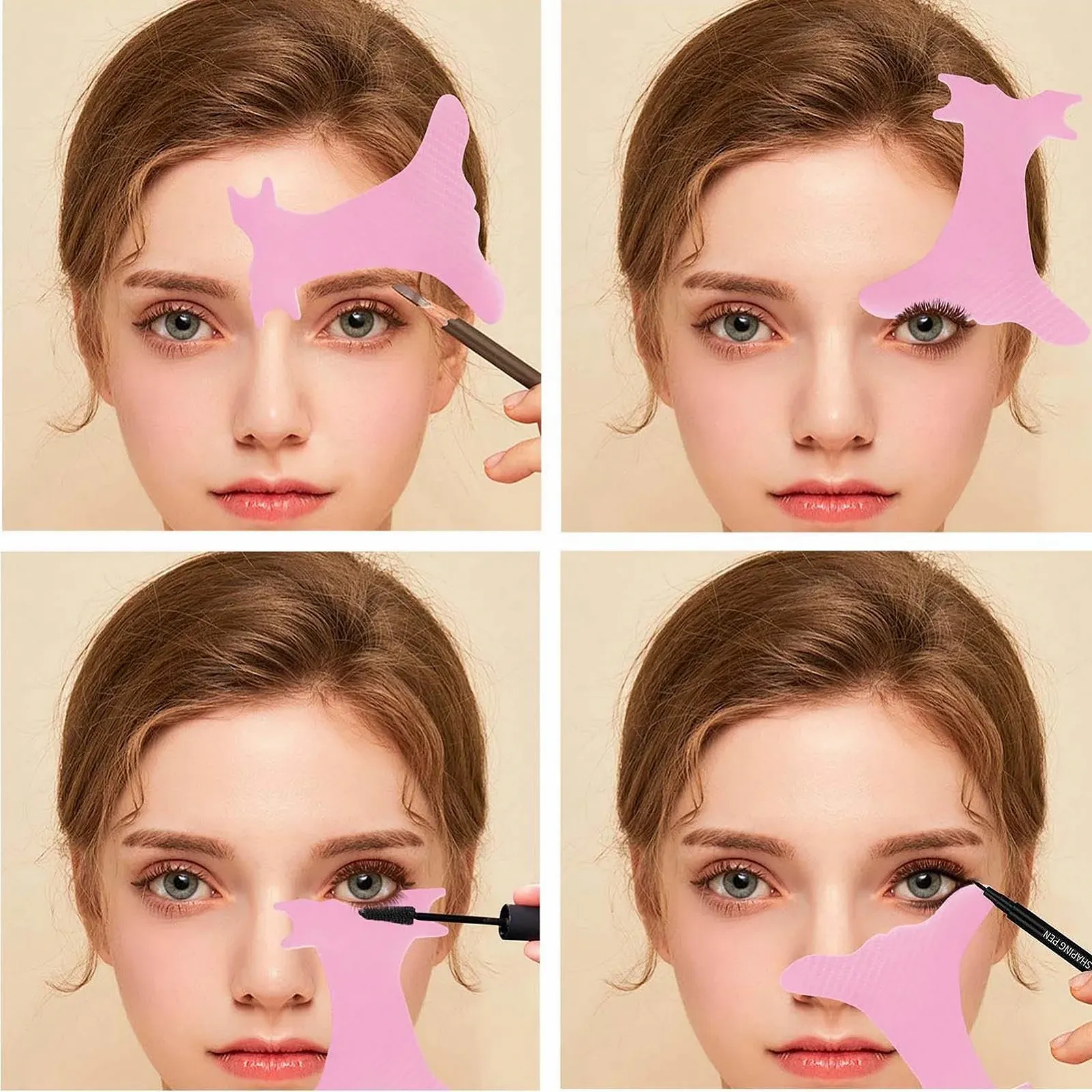 Трафарет для подводки для глаз Многоразовый Многофункциональный, фото №6