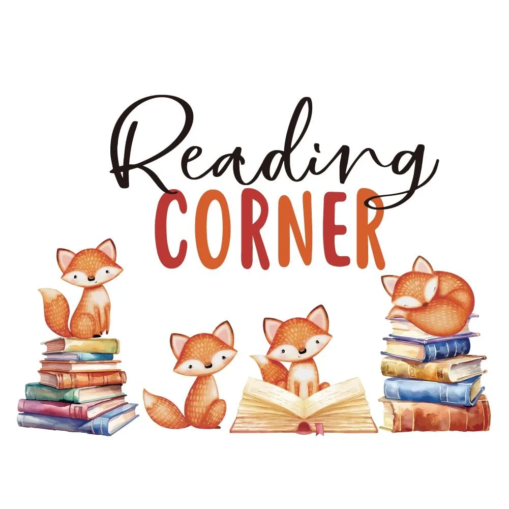Наклейка на стіну SUPERDANT Reading Corners Foxes Books вінілова, фото №3