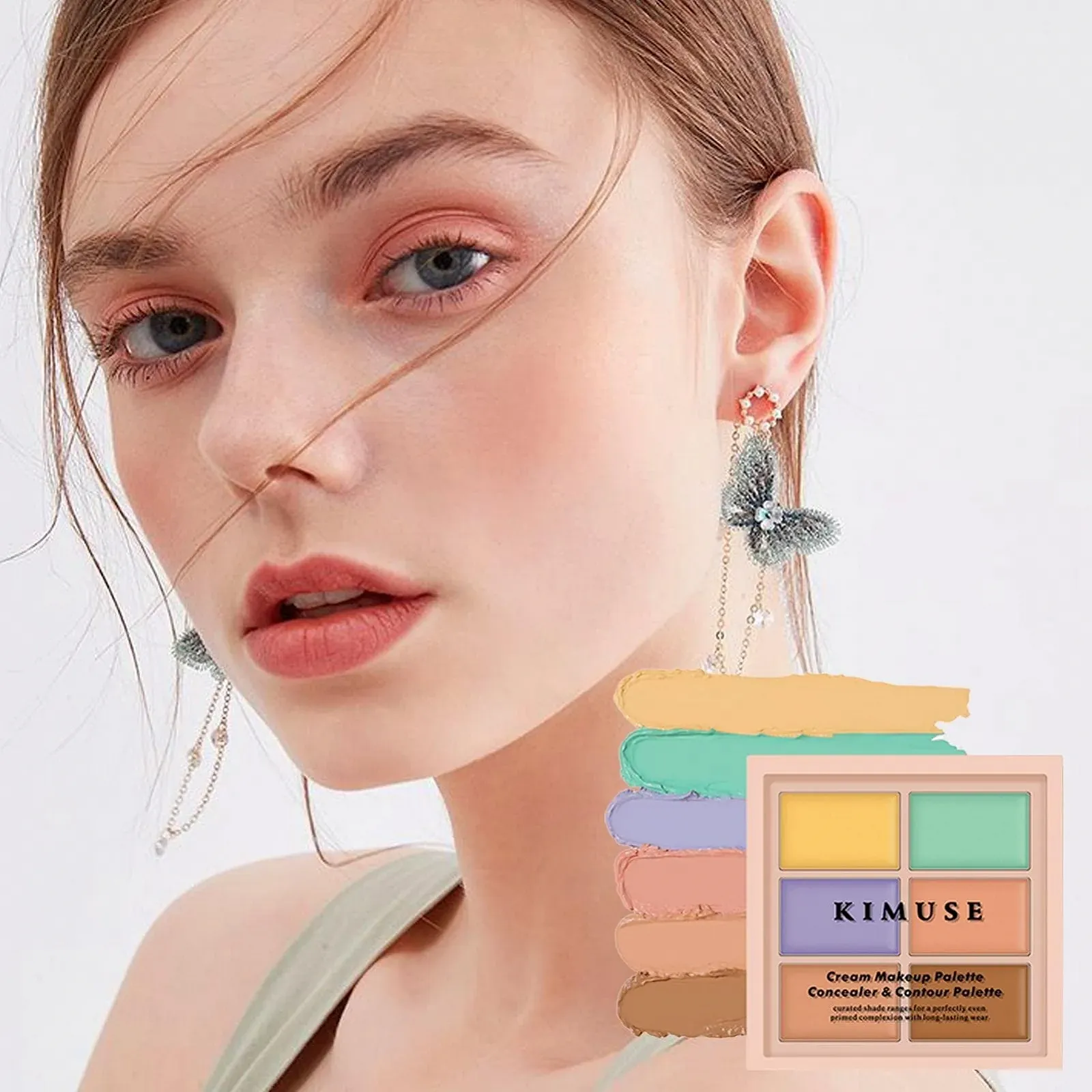 Палетка консилерів Rolempon 6 кольорів для темних кіл, маскування недоліків, почервонінь, фото №2