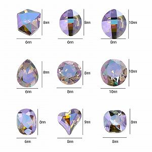 Стразы для ногтей Разные формы 3D Блестки Случайный цвет, 50 шт synthetic.ua - Фото 1