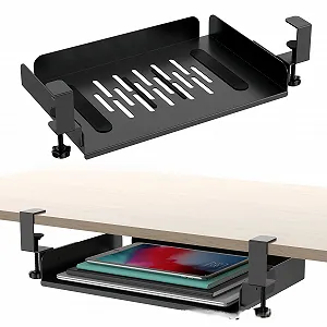 Тримач для ноутбука під стіл Металевий Кронштейн-Полиця для ноутбука Підстільний - Фото 1