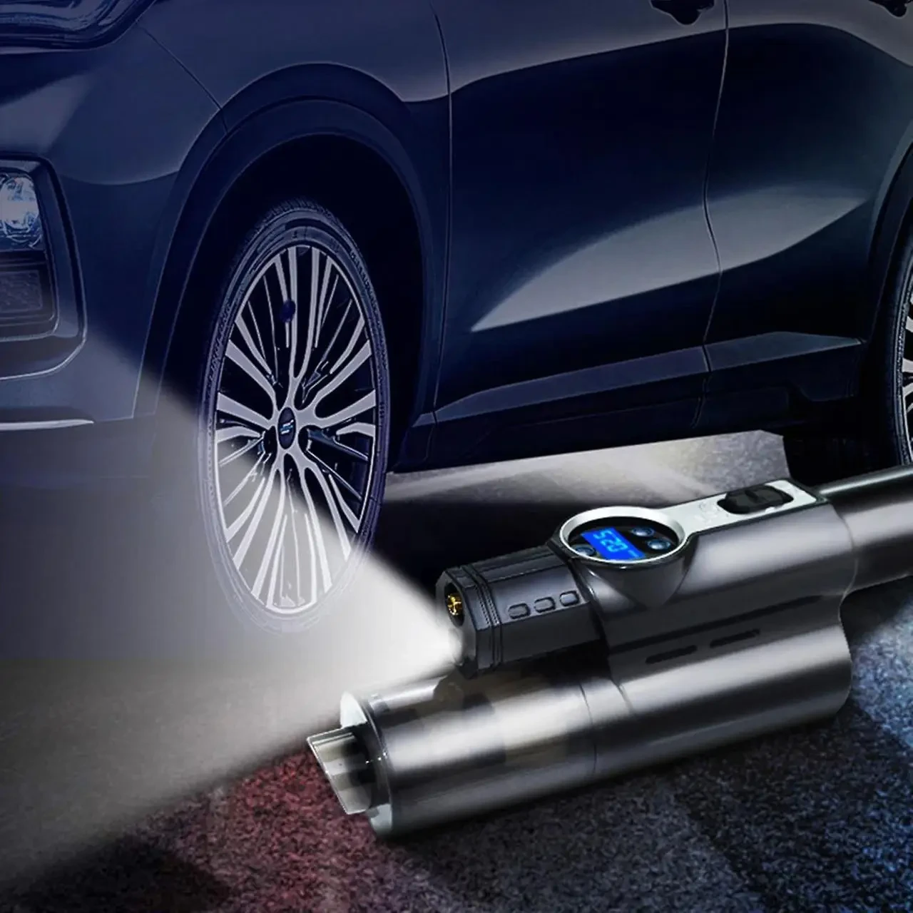 Пылесос автомобильный 4 в 1 Vacuum USB 120 Вт Мощный с компрессором для авто LY-8018, фото №8