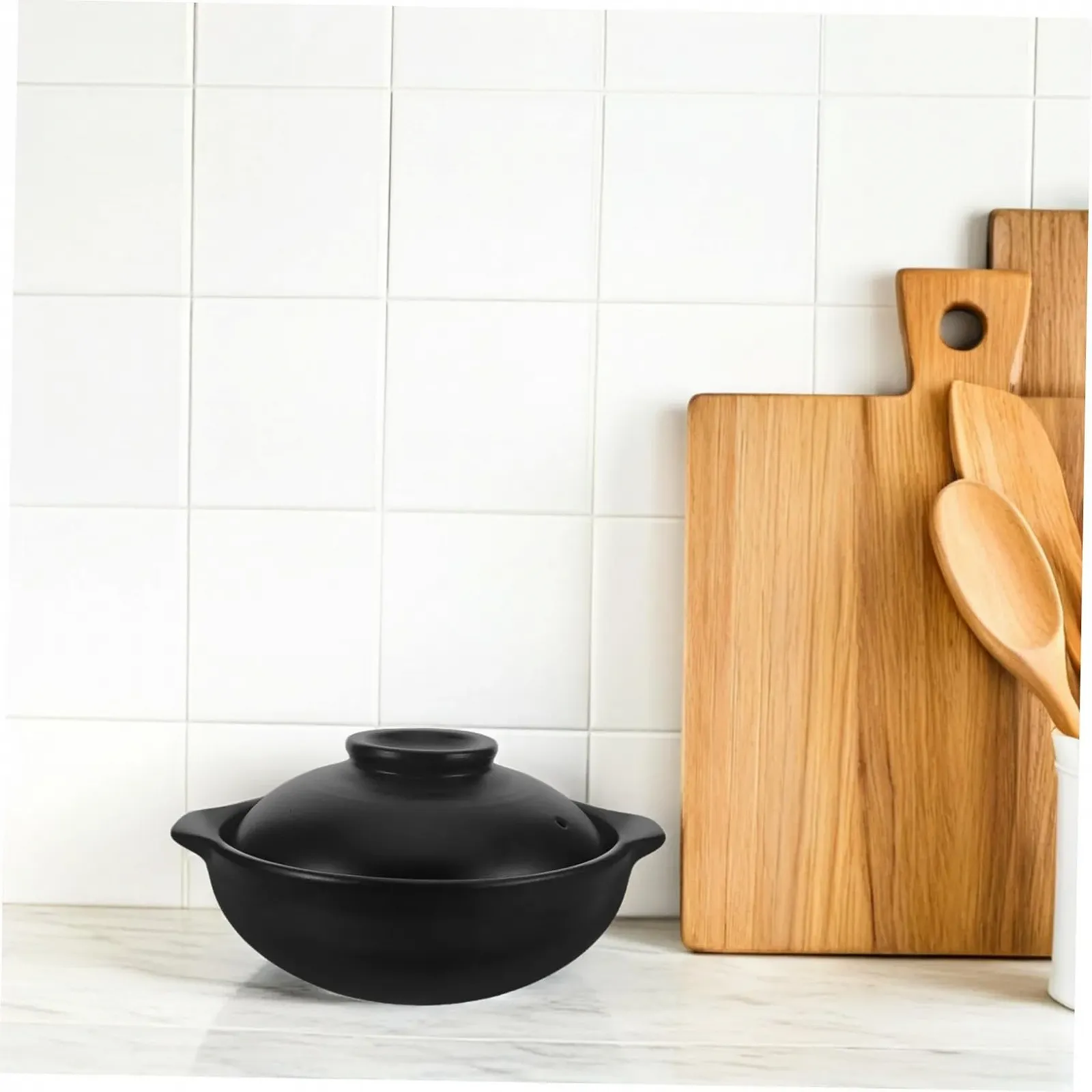 Кастрюля керамическая SOIMISS термостойкая с крышкой, фото №7