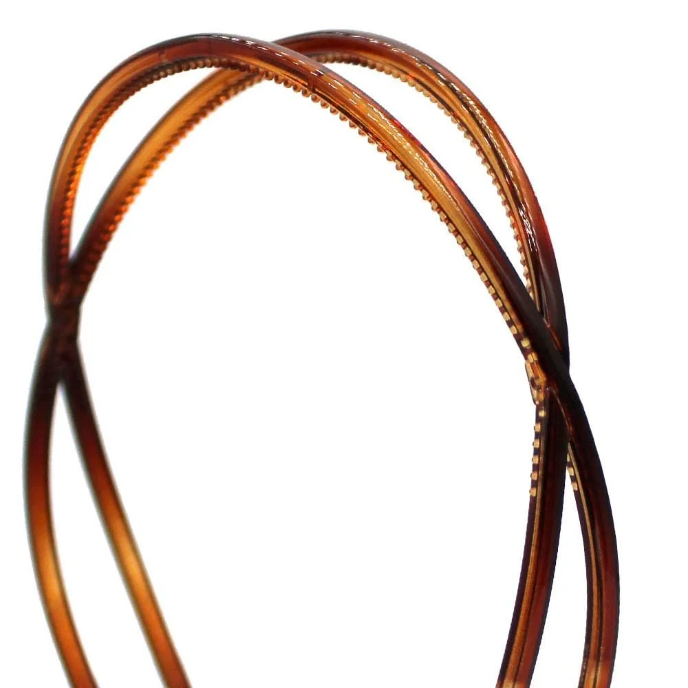 Обруч Плетений Коричневий з Зубцями Черепаховий 2,5 см, фото №9 Обруч Плетений Коричневий з Зубцями Черепаховий 2,5 см, фото №9