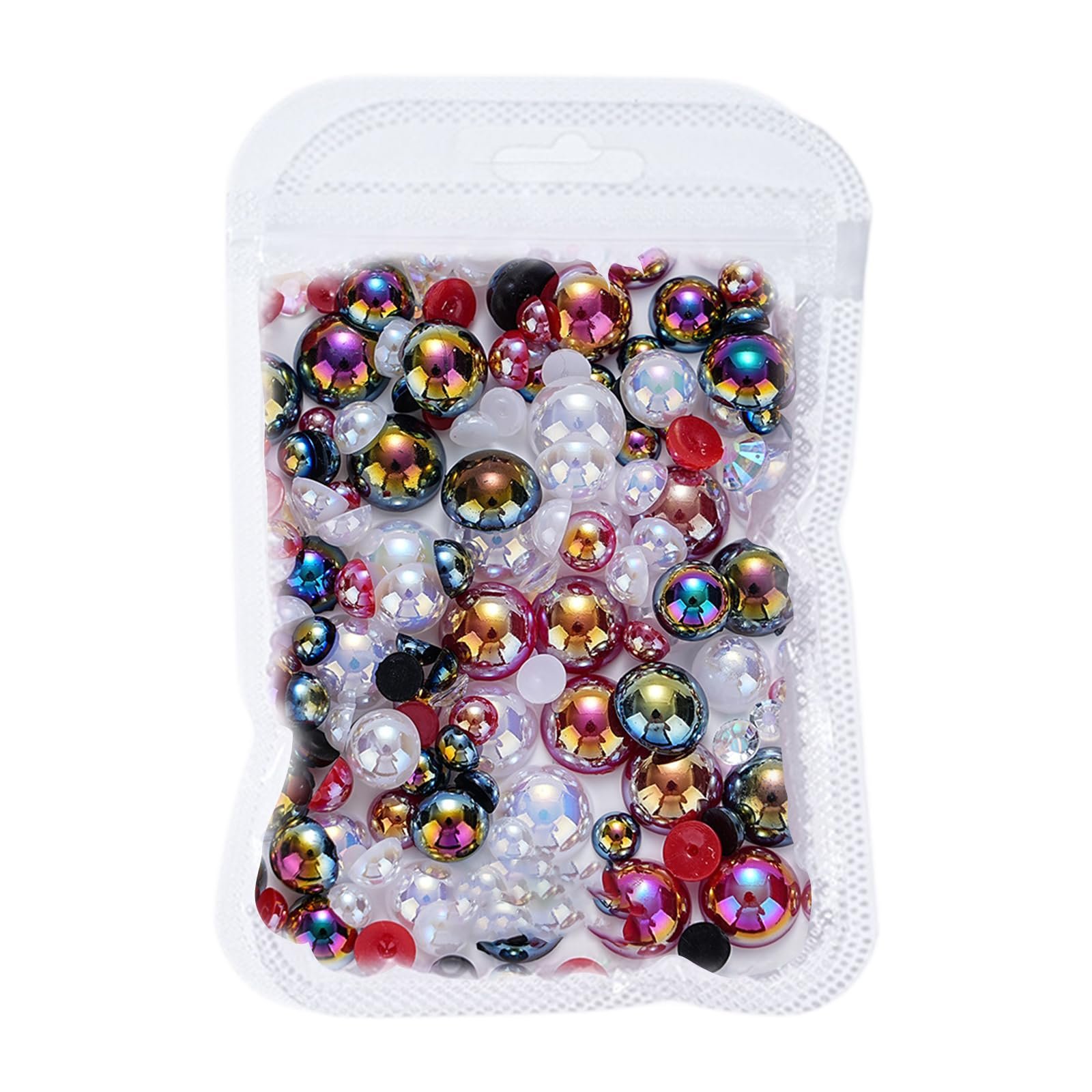 Полукруглые жемчужины для ногтей с плоской задней стороной, фото №1