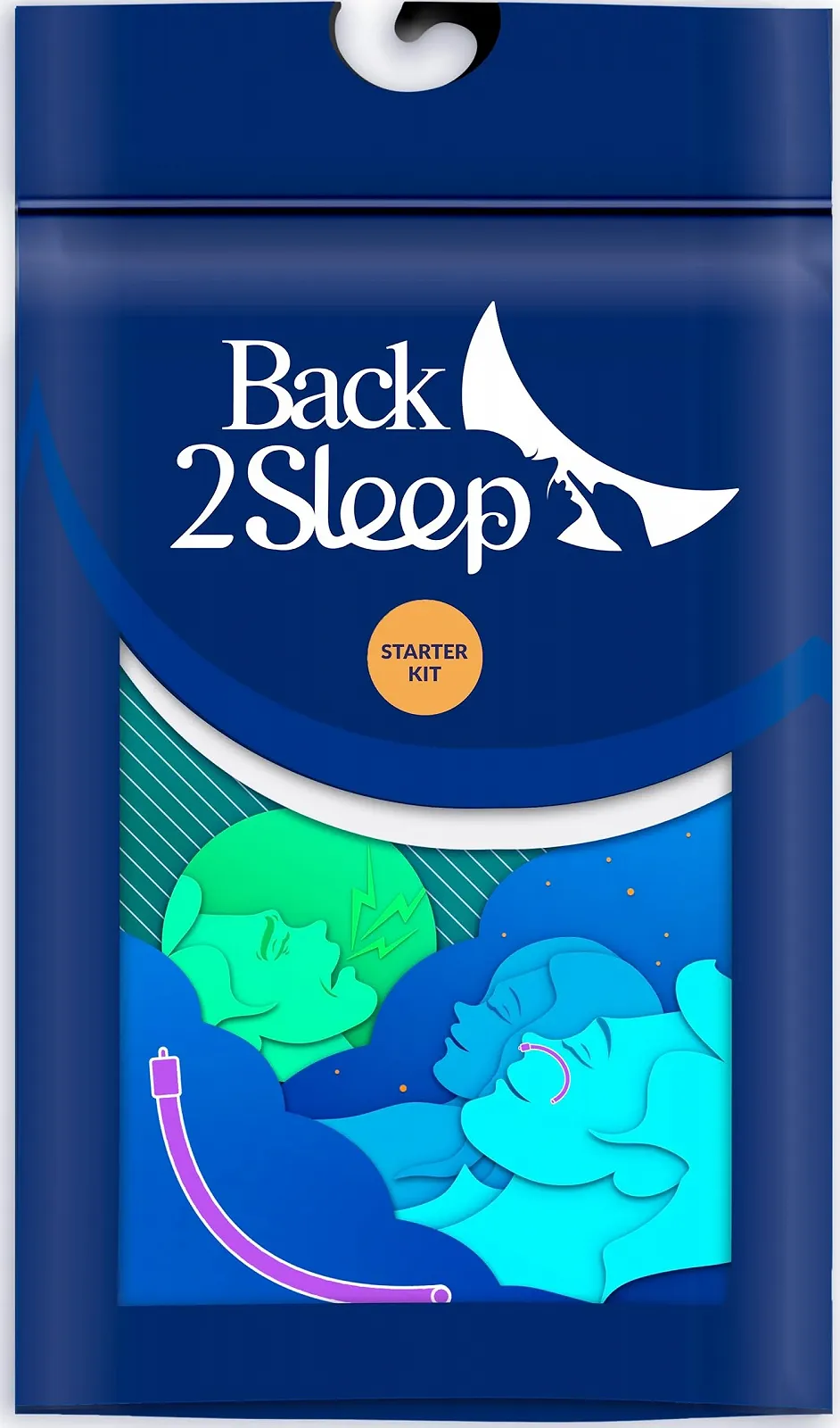 Назальна трубка проти хропіння та апное сну Back2Sleep стартовий набір для визначення розміру 15 ночей, фото №1