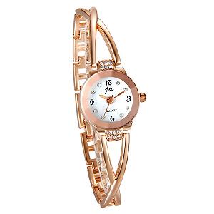 Женские часы JewelryWe, элегантный дизайн Crossing, браслет-шарм, розовое золото, нержавеющая сталь, без драгоценных камней synthetic.ua - Фото 1
