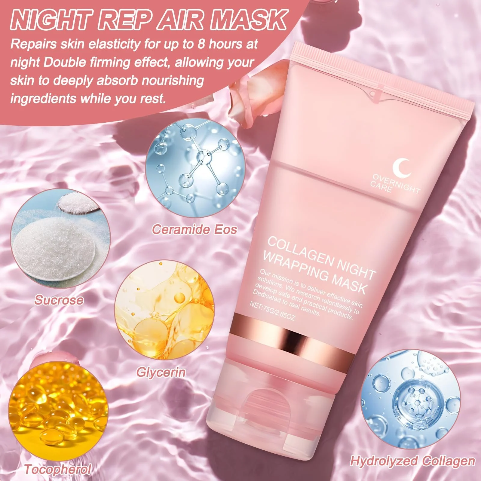 Маска Ночная Collagen для обертывания 2 шт, фото №5