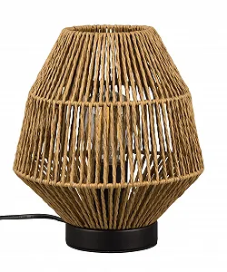 Настільна лампа Reality Leuchten Miki R51101026 Метал Матовий чорний Паперовий абажур Коричневий 1x E27 - Фото 1