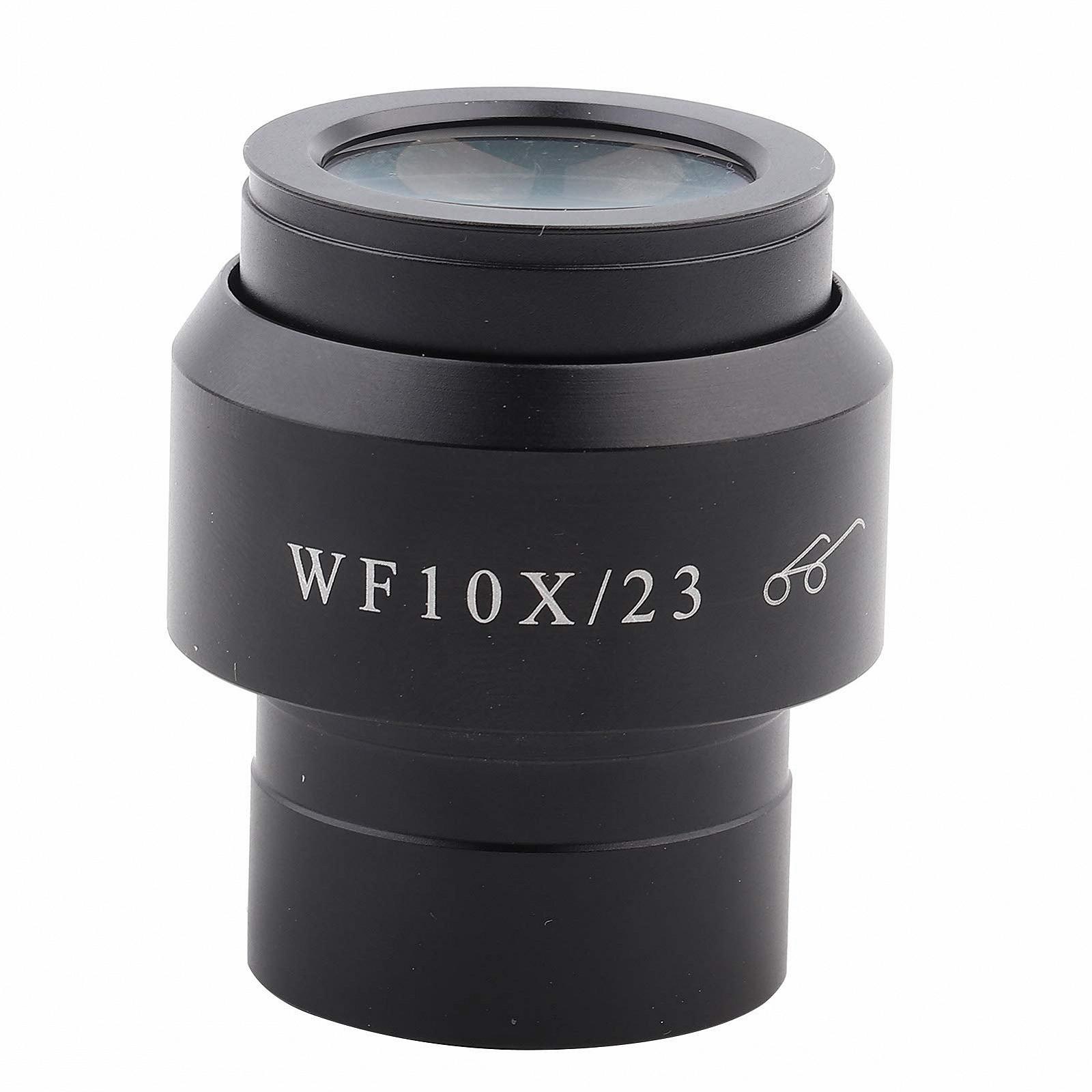 Окуляр для мікроскопа WF10X/23 Ширококутний, з широким полем зору 30 мм, біло-чорний, фото №4