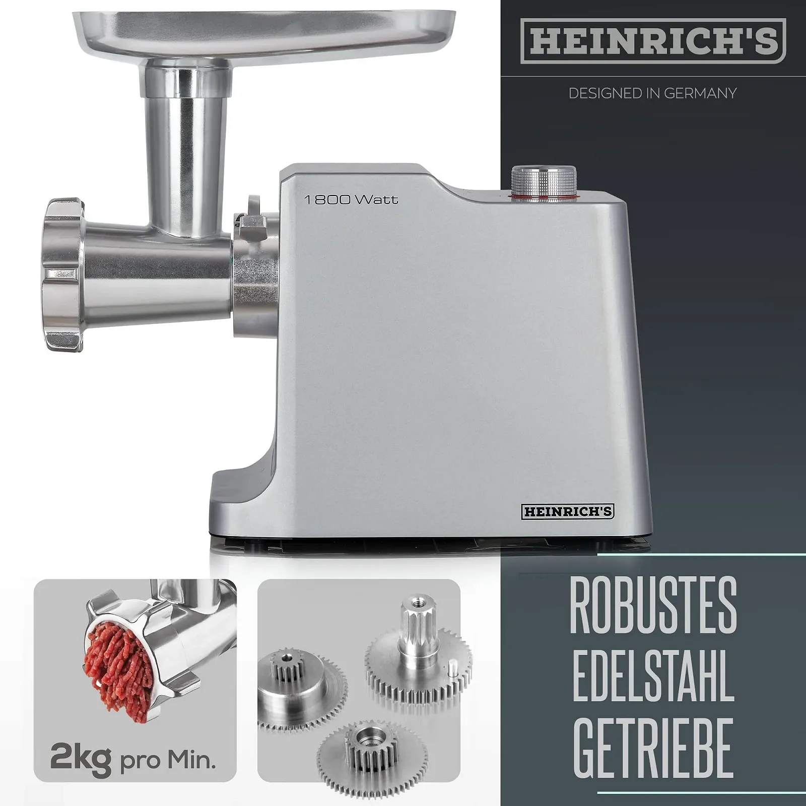 Мясорубка электрическая Heinrich´s 1800 W, фото №3 Мясорубка электрическая Heinrich´s 1800 W, фото №3