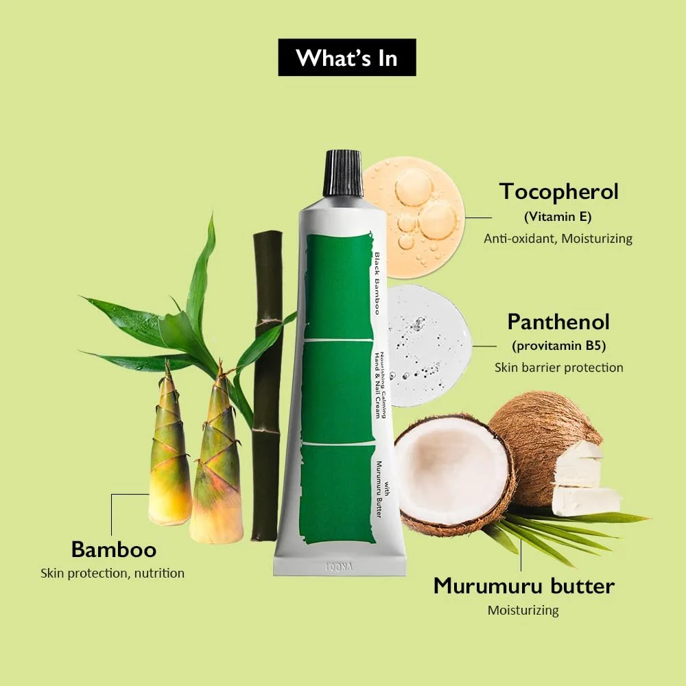 Крем для рук і нігтів Haruharu Wonder Black Bamboo Nourishing Calming 50 мл Веганський, EEC Green, Cruelty-Free, фото №2