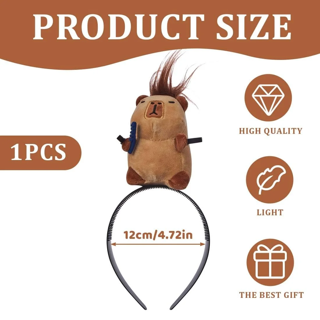 Обруч для волос Капибара, фото №2