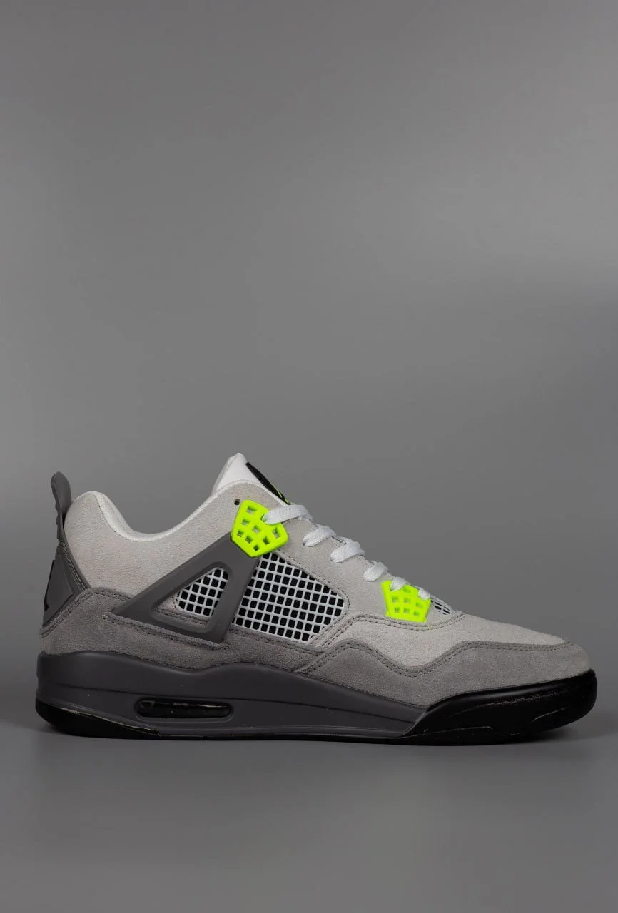 Мужские кроссовки Nike Air Jordan 4 Retro Grey light green, фото №5 Мужские кроссовки Nike Air Jordan 4 Retro Grey light green, фото №5