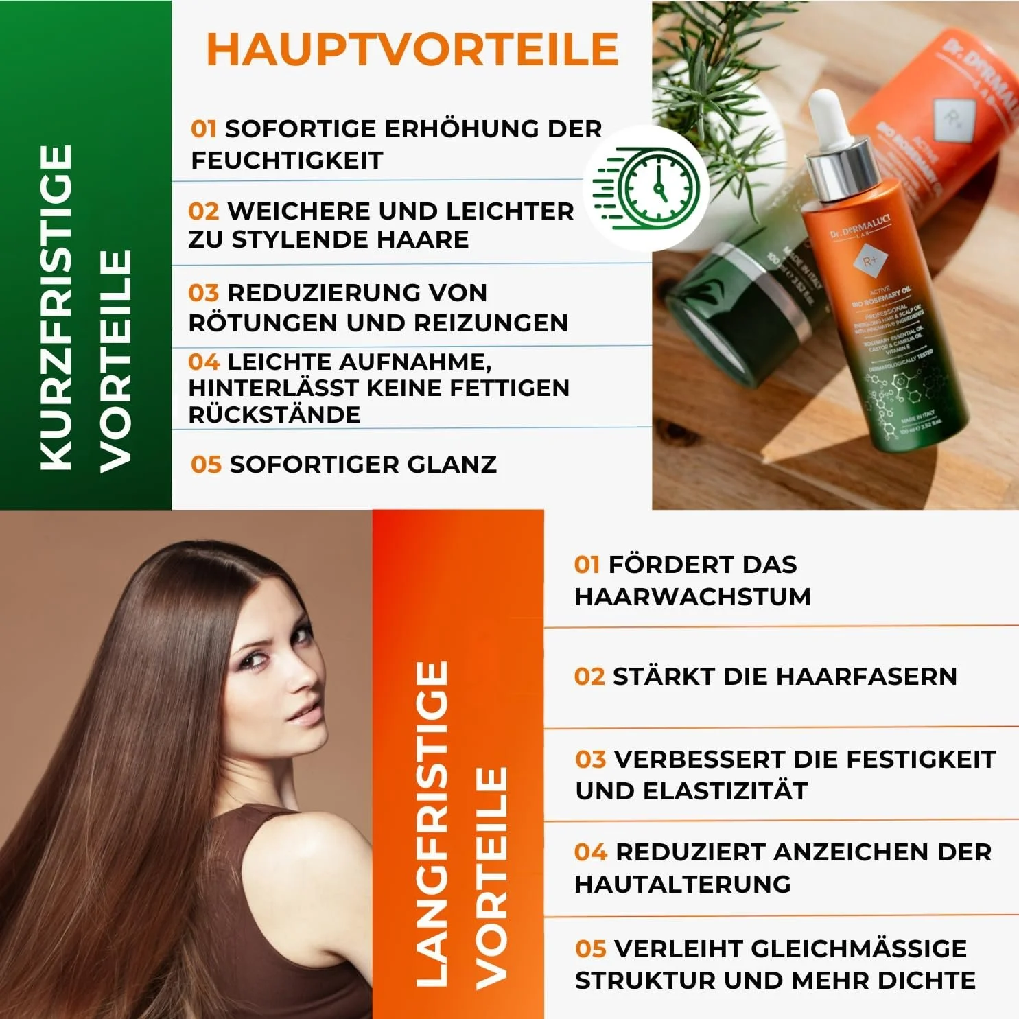 Олія для волосся Розмаринова з касторовою олією холодного віджиму 100 мл, фото №4