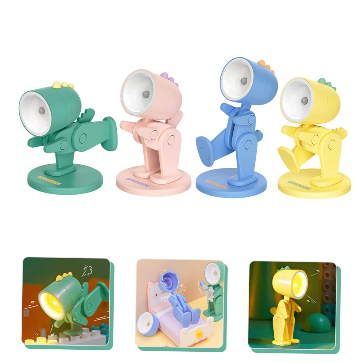 Настільна лампа OSALADI Pack of 20 Dinosaur Mini Desk Lamp, фото №3