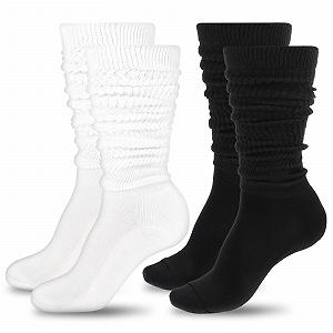 Носки Ouligay, 2 пары, черный/белый, XXL, гетры, хлопок, спортивные, комфорт, 2 шт. в упаковке - Фото 1