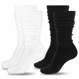 Шкарпетки Ouligay, 2 пари, чорний/білий, XXL - Фото 1