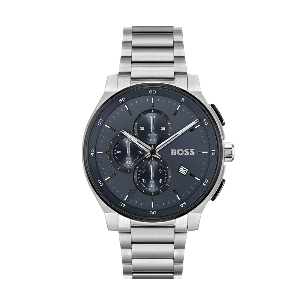 BOSS Хронограф Кварцевые Часы для Мужчин Коллекция Peak 2.0 с Нержавеющей Сталью или Кожаным Ремешком, фото №1 BOSS Хронограф Кварцевые Часы для Мужчин Коллекция Peak 2.0 с Нержавеющей Сталью или Кожаным Ремешком, фото №1