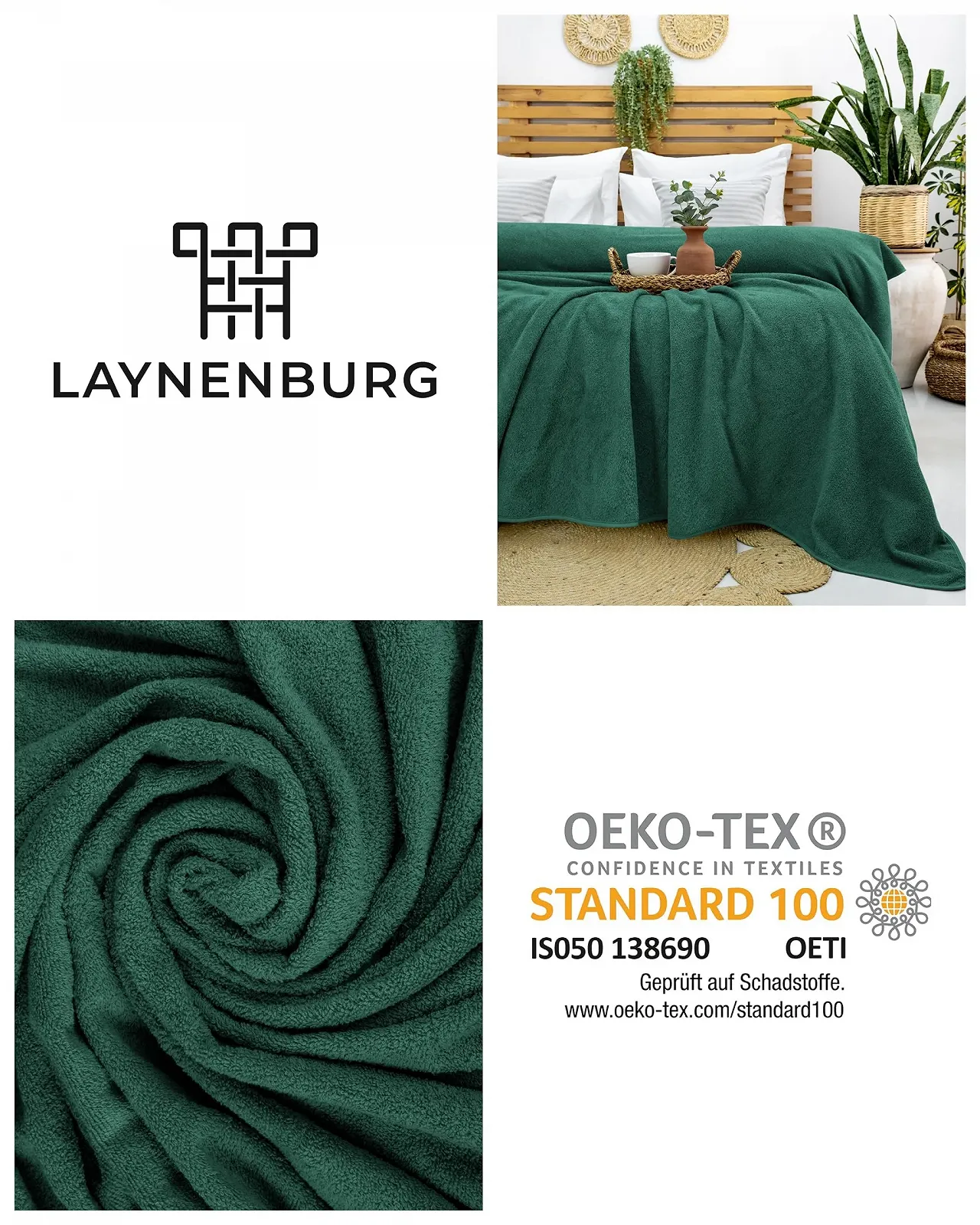 Покривало LAYNENBURG Terry Premium 150 x 200 см, фото №8