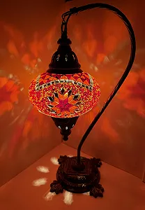 Настільна лампа Samarkand Lights Mosaic Oriental Turkish Moroccan Orange Star - Фото 1