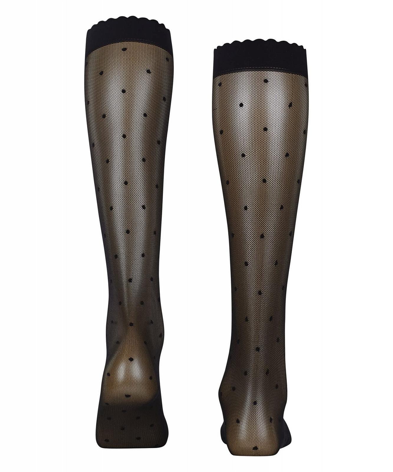 Гольфы FALKE Dot 15 Den Прозрачные, устойчивые к разрывам, без давления, экстра мягкий комфортный пояс, усиленный носок и тонкие стежки, в горошек, тонкий мягкий материал 1 пара, фото №2