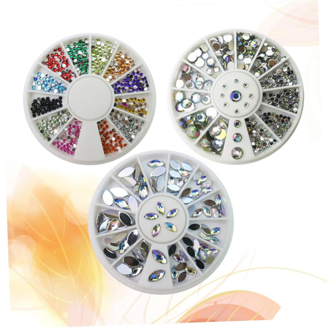 Кришталі для нігтів Healvian, плоскі кристали для манікюру, кольорові, фото №6