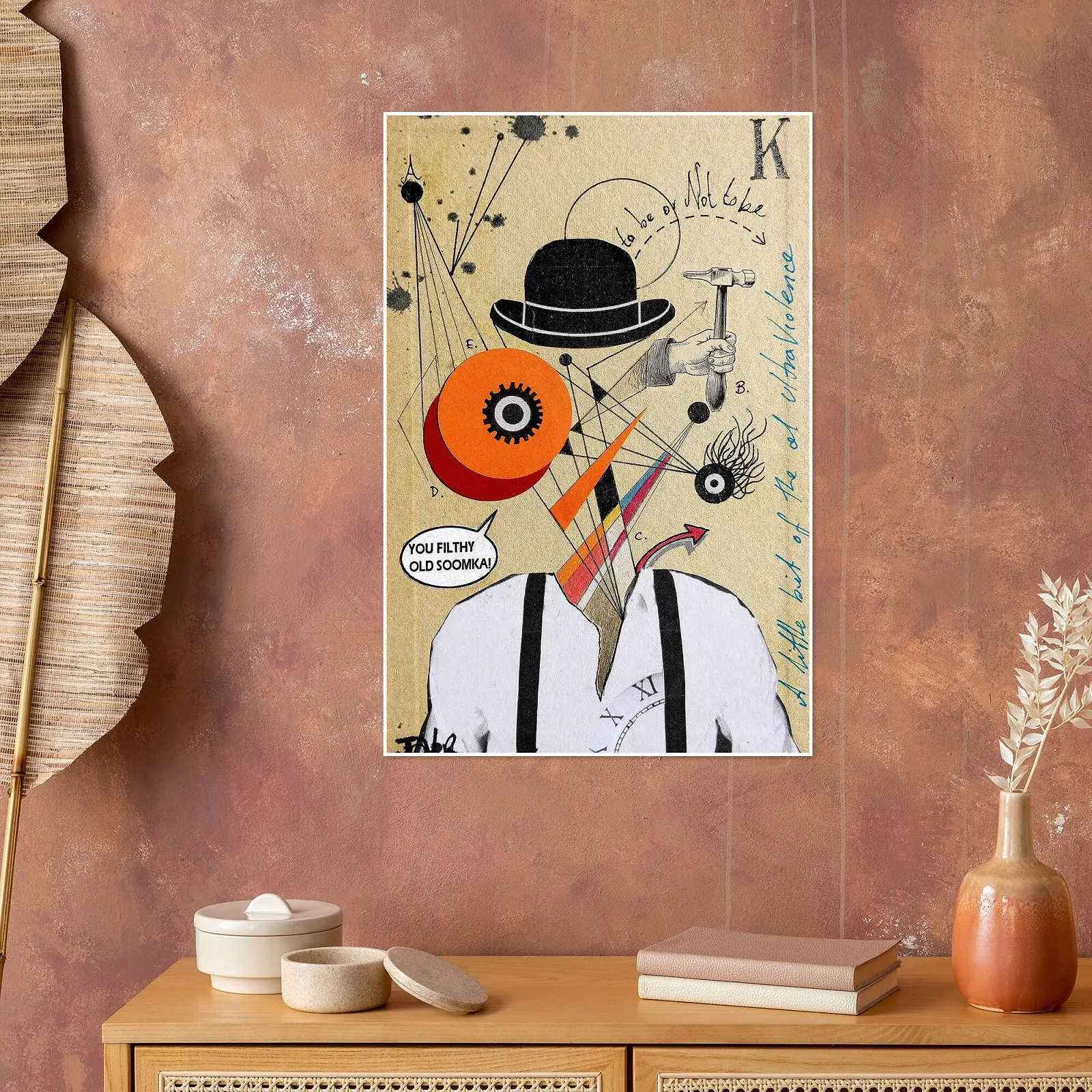 Постер Loui Jover Clockwork Orange 60 x 90 см Бежевый Коллаж, фото №4