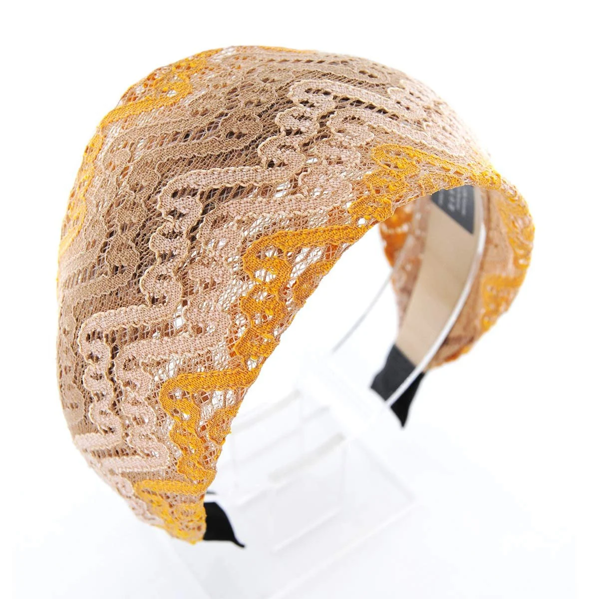 Пов'язка на голову Axy Lady Look HRST3 Широка 8 см Жовтий/Бежевий, фото №4 Пов'язка на голову Axy Lady Look HRST3 Широка 8 см Жовтий/Бежевий, фото №4